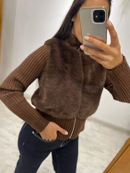 Jersey Combinado con pelo Giovanna