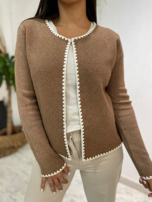 Chaqueta Punto Emma Beige
