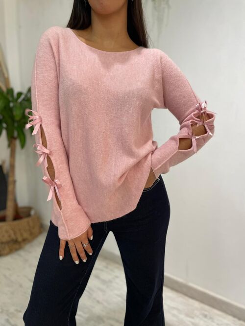 Sueter Manga con lazos Aitana Rosa