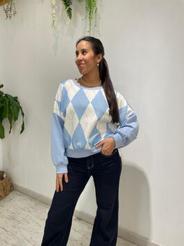 Jersey Rombos Celeste