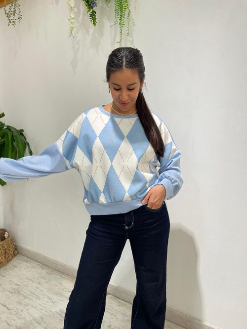 Jersey Rombos Celeste