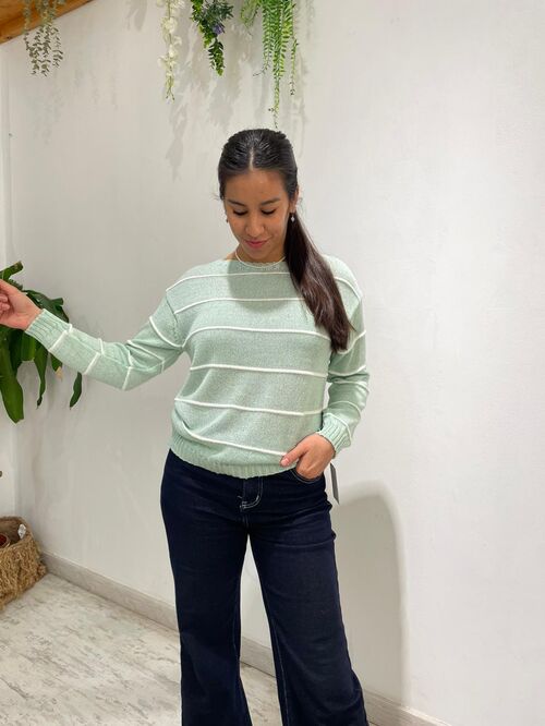 Jersey Anabella Verde Agua