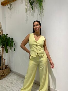Pantalon Vestir Amarillo
