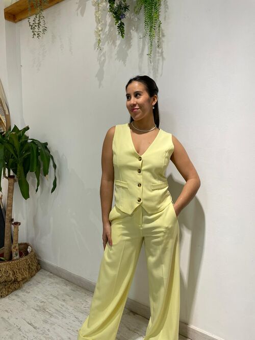 Pantalon Vestir Amarillo