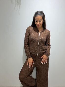 Chaqueta Encaje Zulema Chocolate