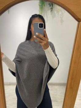 Poncho Abigail Gris